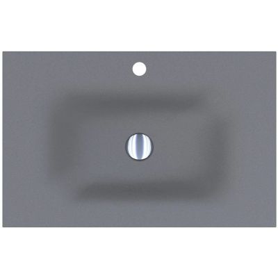 Miraggio Jessel Mirasoft umywalka 70x45 cm prostokątna wpuszczana szary mat 0001465