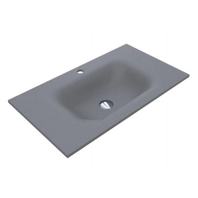Miraggio Jessel Mirastone umywalka 80x45 cm prostokątna wpuszczana szary mat 0001467