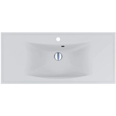 Miraggio Rostriks Uno Mirasoft umywalka 100x45 cm prostokątna wpuszczana biały mat 0001586