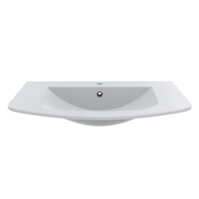 Miraggio Dea Mirasoft umywalka 80,1x54,3 cm półokrągła wpuszczana biały mat 0001589