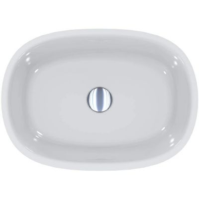 Miraggio Jay umywalka 54x39 cm owalna nablatowa biała 0001875