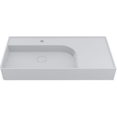 Miraggio Optimus umywalka 95x48 cm nablatowa prostokątna biały połysk 0001880