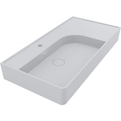 Miraggio Optimus umywalka 95x48 cm nablatowa prostokątna biały połysk 0001880