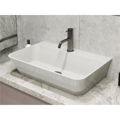 Miraggio Lewi umywalka 61x40 cm prostokątna ścienna-nablatowa biała 0002117