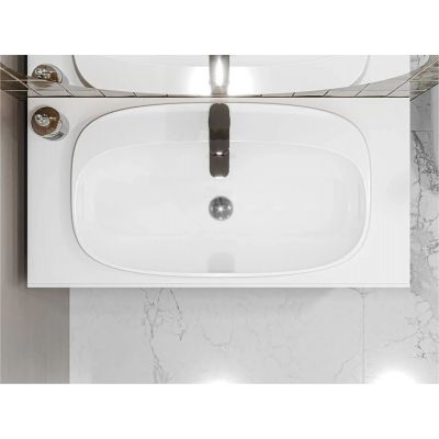 Miraggio Molle umywalka 72,5x42,5 cm owalna wpuszczana biała 0002302