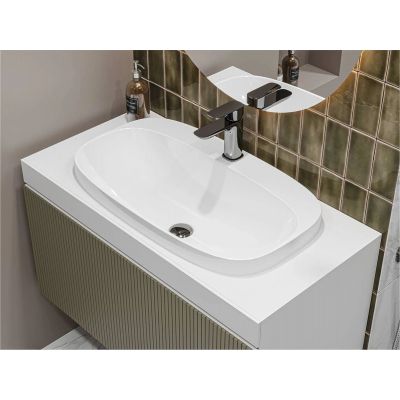 Miraggio Molle umywalka 72,5x42,5 cm owalna wpuszczana biała 0002302