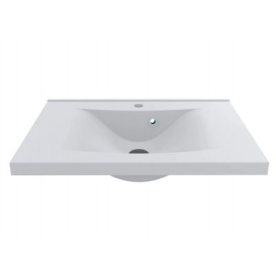 Miraggio Lorry Mirasoft umywalka 70x47,5 cm prostokątna wpuszczana biały mat 0002432