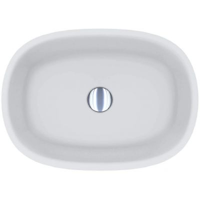 Miraggio Jay Mirasoft umywalka 54x39 cm owalna nablatowa biały mat 0002434