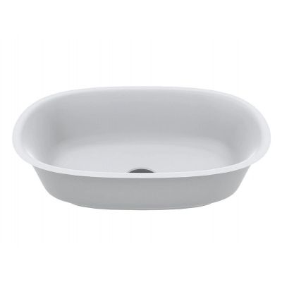 Miraggio Jay Mirasoft umywalka 54x39 cm owalna nablatowa biały mat 0002434