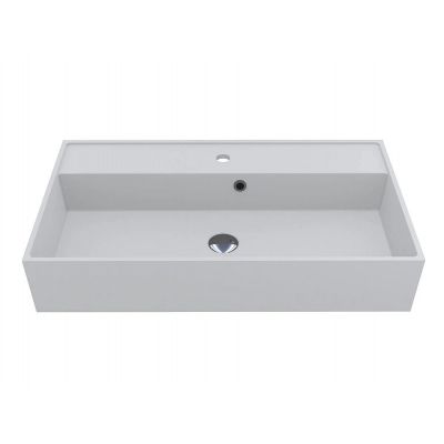 Miraggio Crass Mirasoft umywalka 80x46 cm prostokątna ścienna-nablatowa biały mat 0002544