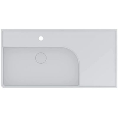 Miraggio Optimus Mirasoft umywalka 95x48 cm prostokątna ścienna-nablatowa biały mat 0002647