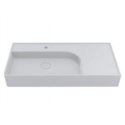 Miraggio Optimus Mirasoft umywalka 95x48 cm prostokątna ścienna-nablatowa biały mat 0002647