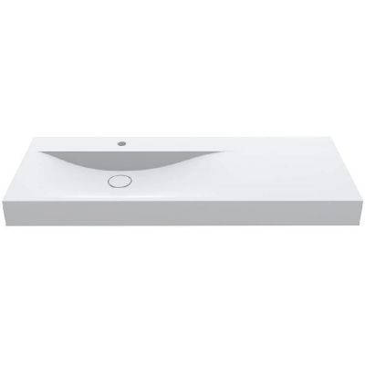 Miraggio Viola umywalka 120x46 cm prostokątna ścienna biały mat 0002668