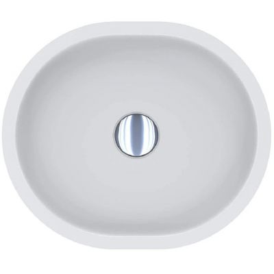 Miraggio Mark 425 Matt umywalka 42,5x36 cm owalna nablatowa biały mat 0002683