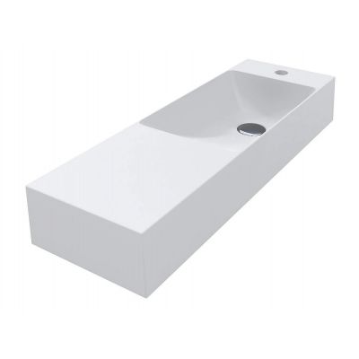 Miraggio Shanghai R Mirasoft umywalka 80,8x25,8 cm prostokątna nablatowa biały mat 0002420