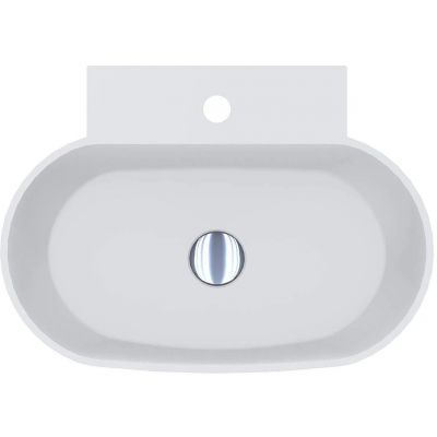 Miraggio Ruff Mirasoft umywalka 53x39 cm owalna nablatowa biały mat 0002426