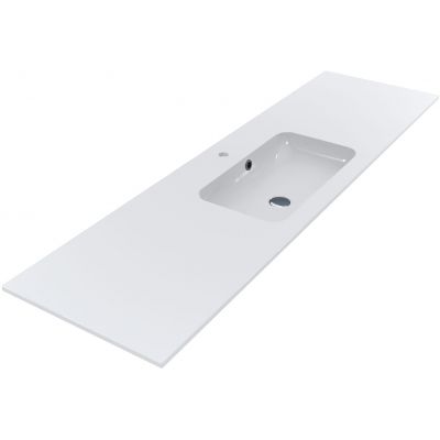 Miraggio Della umywalka 180x50 cm prostokątna wpuszczana biała 691255566