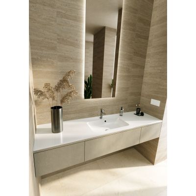 Miraggio Della umywalka 180x50 cm prostokątna wpuszczana biała 691255566