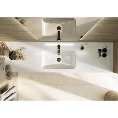 Miraggio Della umywalka 180x50 cm prostokątna wpuszczana biała 691255566