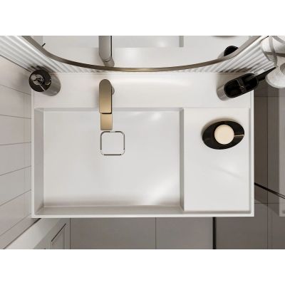 Miraggio Soul umywalka 80x52,5 cm prostokątna ścienna biała 8813306