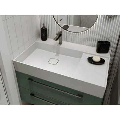 Miraggio Soul umywalka 80x52,5 cm prostokątna ścienna biała 8813306