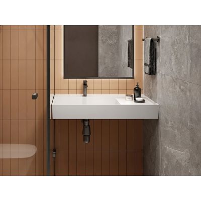 Miraggio Soul umywalka 90x52,5 cm prostokątna ścienna biała 8813319