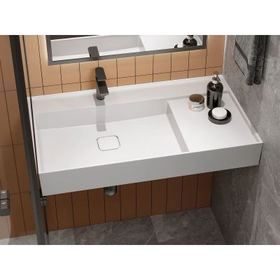 Miraggio Soul umywalka 90x52,5 cm prostokątna ścienna biała 8813319