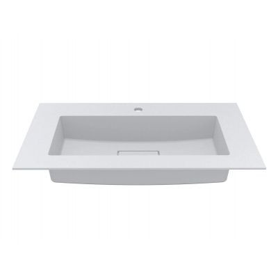 Miraggio Erica Mirasoft umywalka 80x50 cm prostokątna wpuszczana biały mat 8813356