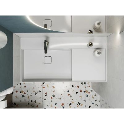 Miraggio Soul umywalka 100x52,5 cm prostokątna ścienna biała 8813393