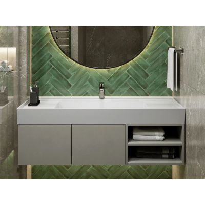 Miraggio Soul umywalka 120x52,5 cm prostokątna ścienna biała 8813394