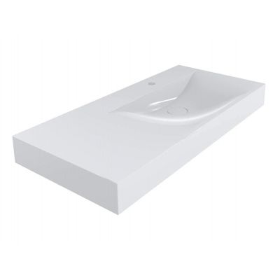 Miraggio Viola umywalka 100x46 cm prostokątna ścienna biały połysk 8813427