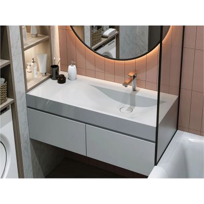 Miraggio Viola umywalka 100x46 cm prostokątna ścienna biały połysk 8813427