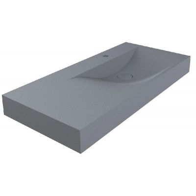 Miraggio Viola Mirastone umywalka 120x46 cm prostokątna ścienna szary/kamień 8813431