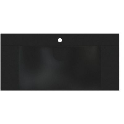 Miraggio Fly Mirastone umywalka 100x48 cm prostokątna nablatowa czarny mat 8813463