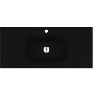 Miraggio Jessel Mirastone umywalka 100x45 cm prostokątna wpuszczana czarny mat 8813468