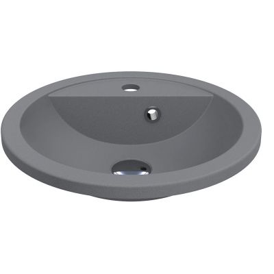 Miraggio Madison Mirastone umywalka 42,5 cm okrągła wpuszczana szary mat 8813473