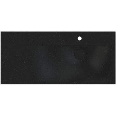 Miraggio Viola Mirastone umywalka 120x46 cm prostokątna ścienna czarny mat 8813480