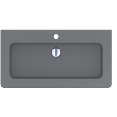 Miraggio Rostriks Tres Mirastone umywalka 80x42 cm prostokątna ścienna szary mat 8813483