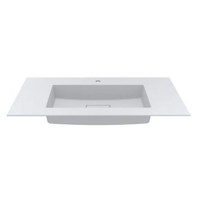 Miraggio Erica Matt umywalka 100x50 cm prostokątna wpuszczana biały mat 8813495