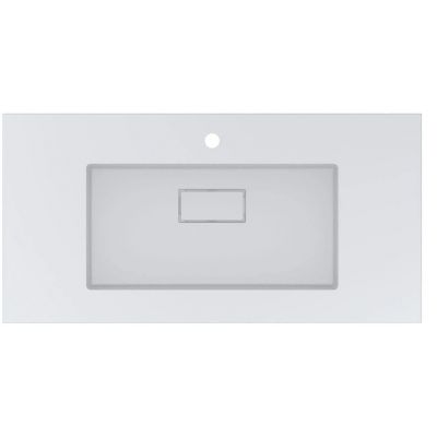 Miraggio Erica Mirasoft umywalka 100x50 cm prostokątna wpuszczana biały mat 8813496