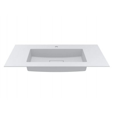 Miraggio Erica Mirasoft umywalka 100x50 cm prostokątna wpuszczana biały mat 8813496