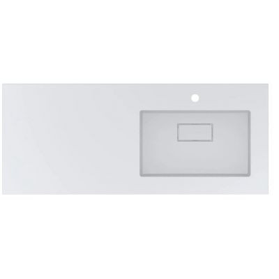 Miraggio Erica R Mirasoft umywalka 120x50 cm prostokątna wpuszczana biały mat 8813498