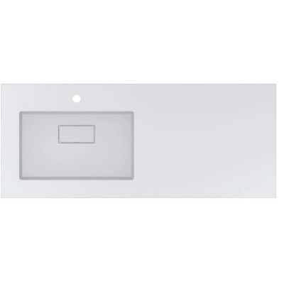 Miraggio Erica L Mirasoft umywalka 120x50 cm prostokątna wpuszczana biały mat 8813569