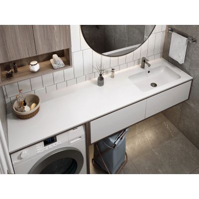 Miraggio Della R umywalka 190x50 cm prostokątna wpuszczana biała 8813762