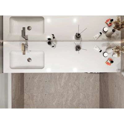 Miraggio Della L umywalka 190x50 cm prostokątna wpuszczana biała 8813772