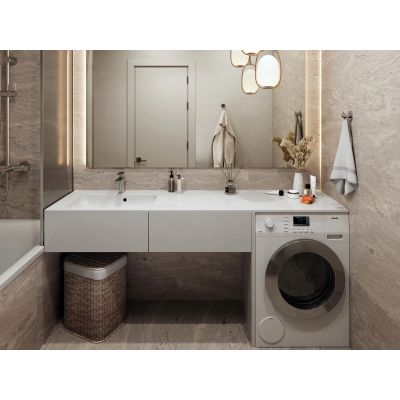 Miraggio Della L umywalka 190x50 cm prostokątna wpuszczana biała 8813772