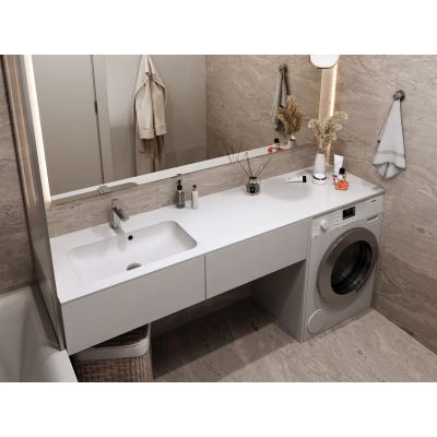 Miraggio Della L umywalka 190x50 cm prostokątna wpuszczana biała 8813772