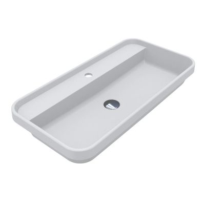 Miraggio Ocean 800 Matt umywalka 80x40 cm prostokątna wpuszczana biały mat 8813823