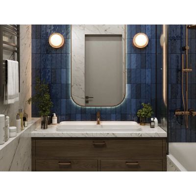 Miraggio Ocean 1000 umywalka 100x40 cm prostokątna wpuszczana biała 8813862