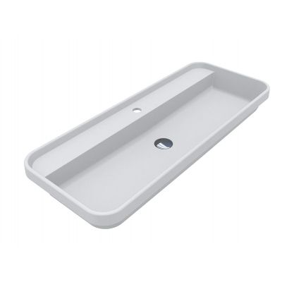 Miraggio Ocean 1000 Mirasoft umywalka 100x40 cm prostokątna wpuszczana biały mat 8813864